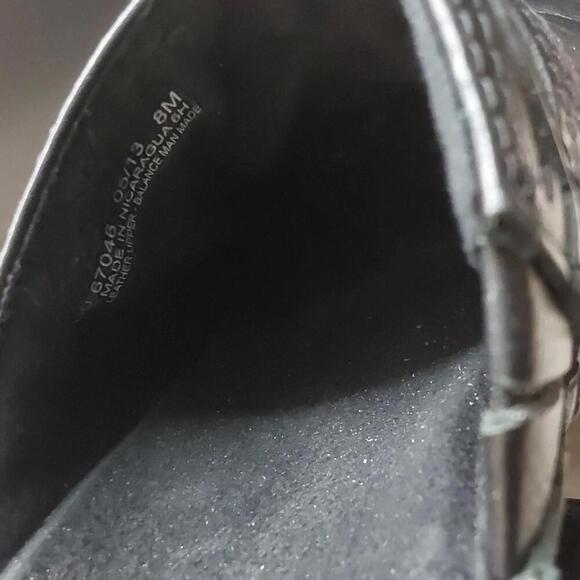 Clark's bendables 8M black leather open heel slip on shoes - Picture 8 of 12